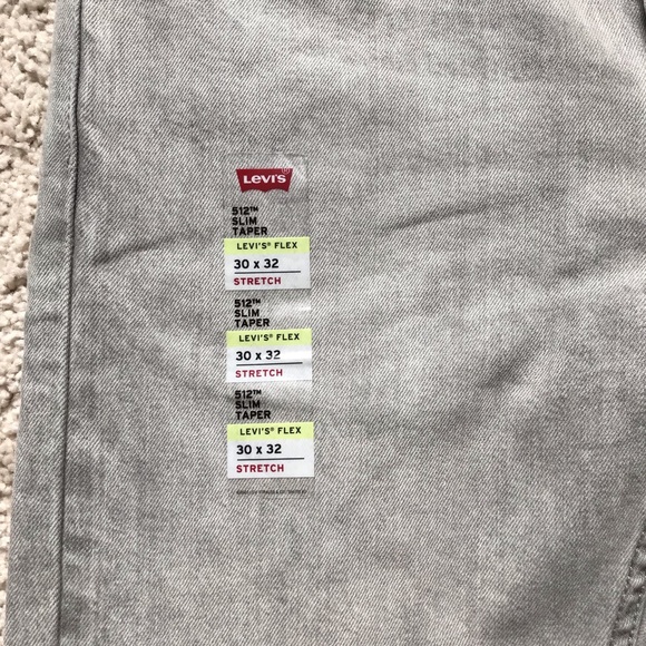 Levi’s 512 Slim Taper Flex Men’s Jeans [30x32] Midnight Plane Grey - Picture 6 of 9